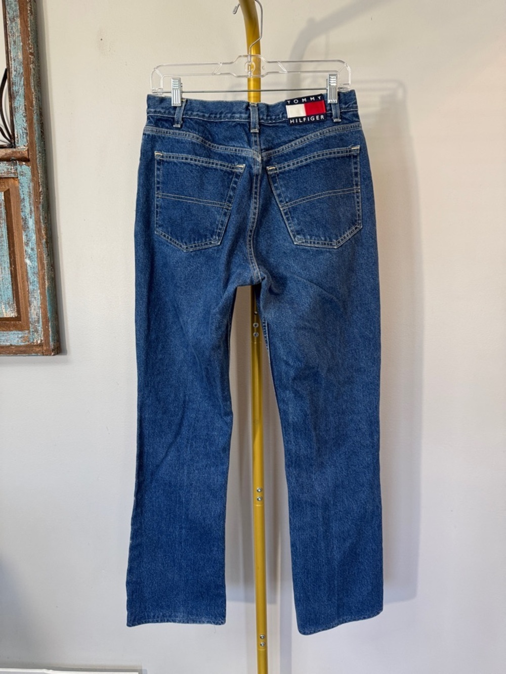 Tommy Hilfiger vintage Dark Blue Straight boot-Leg Denim Jeans EUC 32